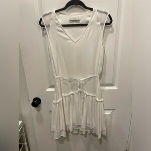 White AllSaints dress with tie waist